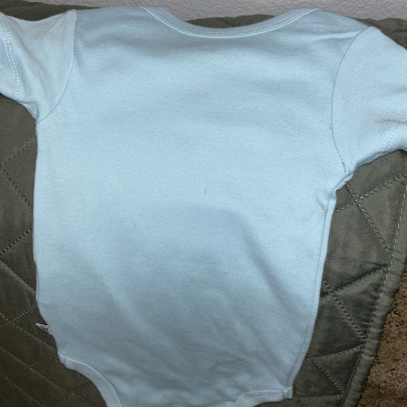 NWOT baby girl onesie HONEST baby blue with whistle and red I LOVE YOU A bushel - Picture 4 of 4